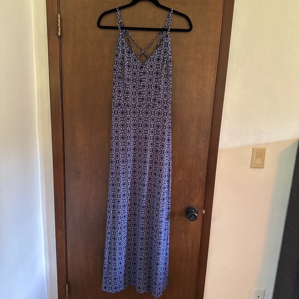 Market & Spruce Navy Floral Maxi Dress